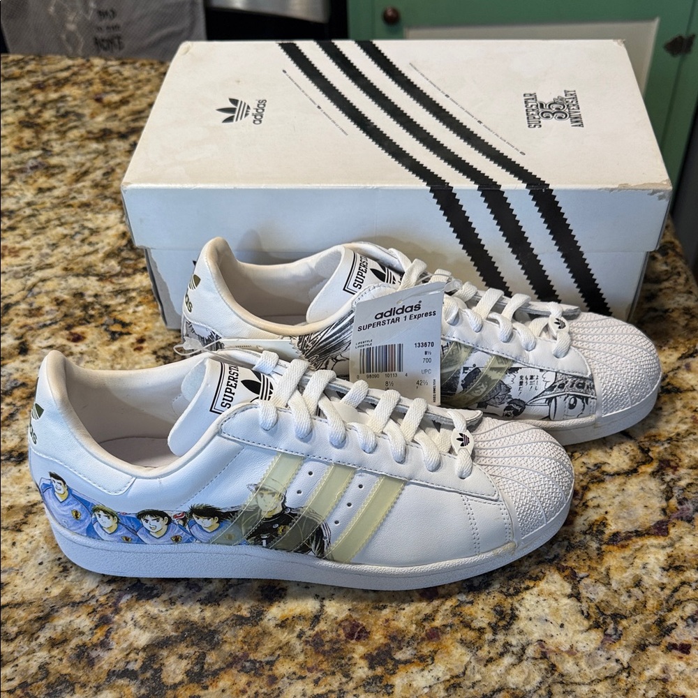 Captain Tsubasa - Japanese Manga Adidas Superstar. NEVER WORN 21 years old.